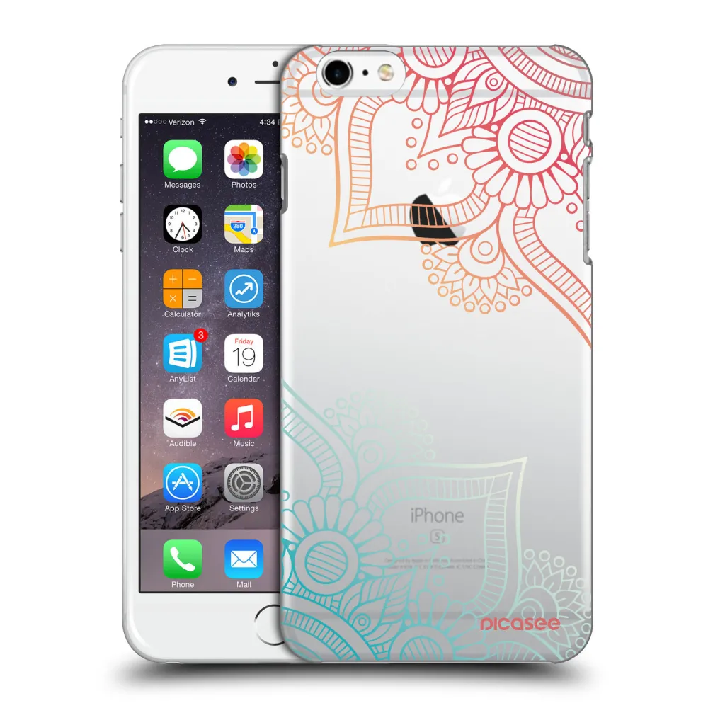 Picasee silikonska prozirna maskica za Apple iPhone 6 Plus/6S Plus - Flowers pattern