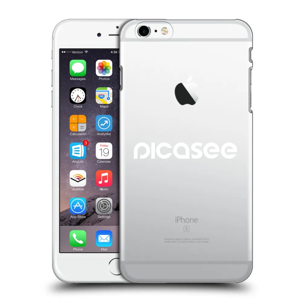 Picasee silikonska prozirna maskica za Apple iPhone 6 Plus/6S Plus - Picasee - new logo - white
