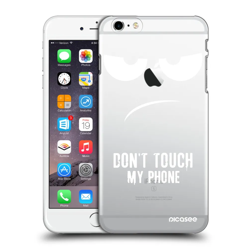 Picasee silikonska prozirna maskica za Apple iPhone 6 Plus/6S Plus - Don't Touch My Phone