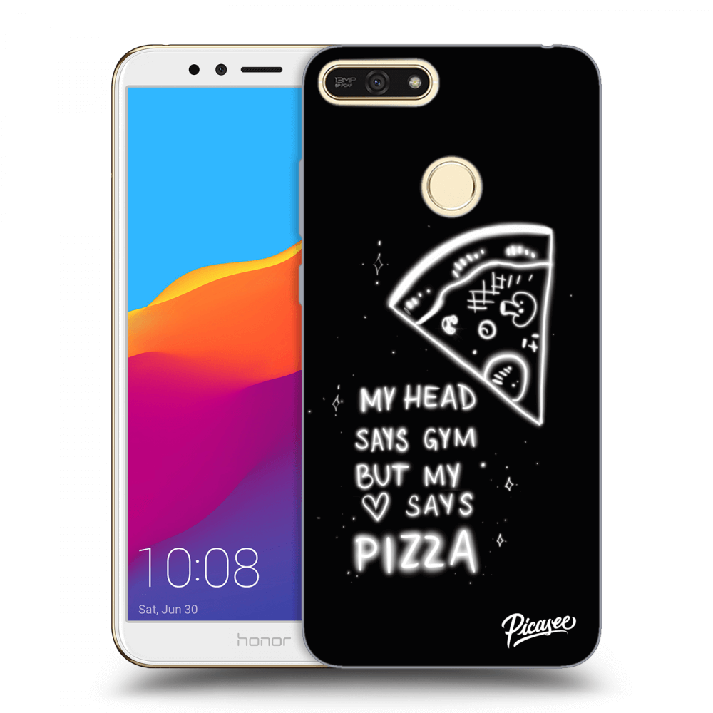 Picasee silikonska prozirna maskica za Honor 7A - Pizza