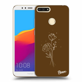 Picasee ULTIMATE CASE za Honor 7A - Brown flowers