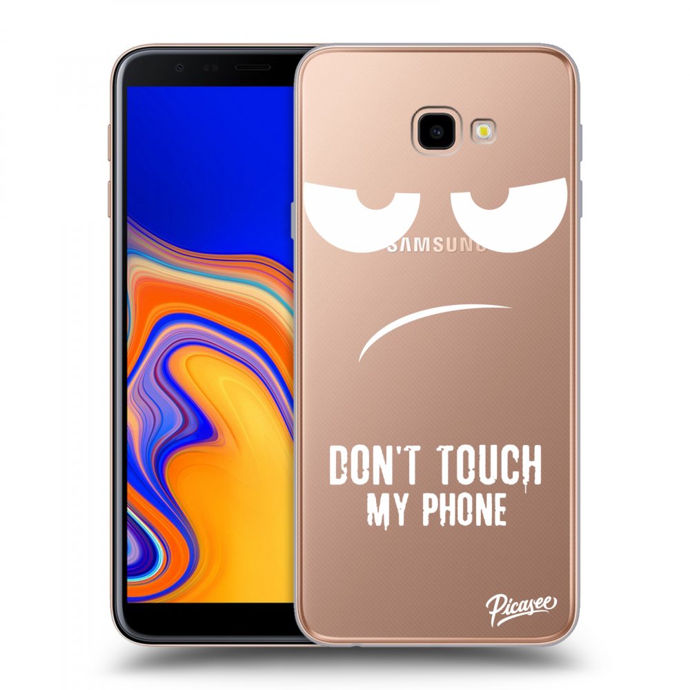Picasee silikonska prozirna maskica za Samsung Galaxy J4+ J415F - Don't Touch My Phone
