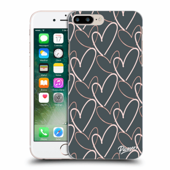 Picasee crna silikonska maskica za Apple iPhone 7 Plus - Lots of love