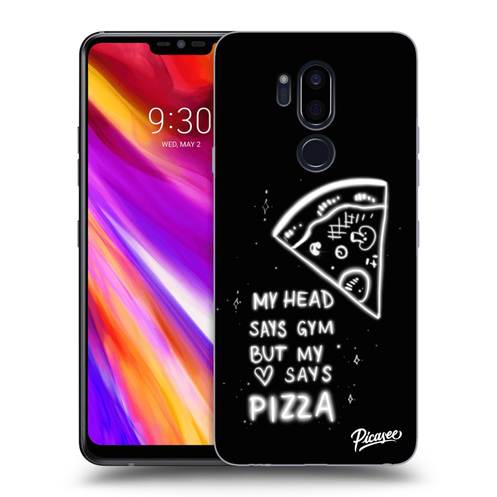 Picasee silikonska prozirna maskica za LG G7 ThinQ - Pizza
