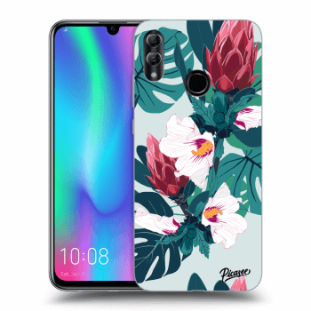 Picasee crna silikonska maskica za Honor 10 Lite - Rhododendron