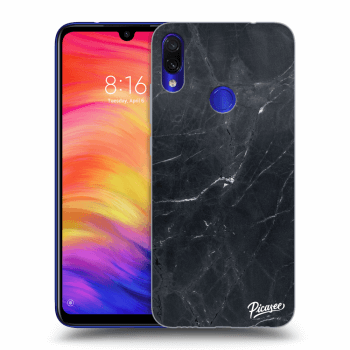 Picasee crna silikonska maskica za Xiaomi Redmi Note 7 - Black marble