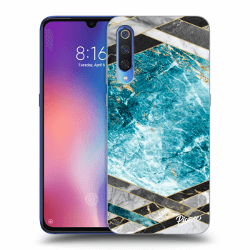 Maskica za Xiaomi Mi 9 - Blue geometry