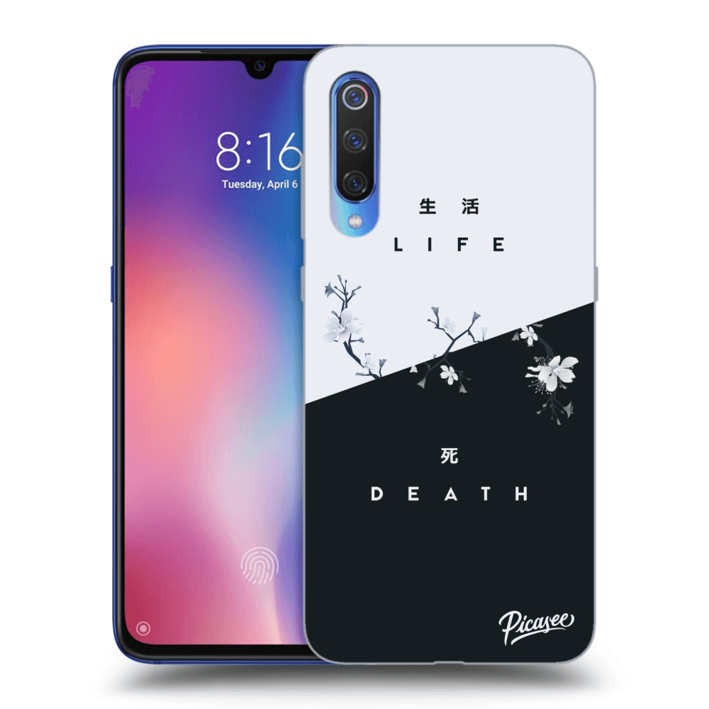 Picasee crna silikonska maskica za Xiaomi Mi 9 - Life - Death