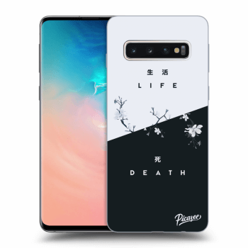 Picasee crna silikonska maskica za Samsung Galaxy S10 G973 - Life - Death