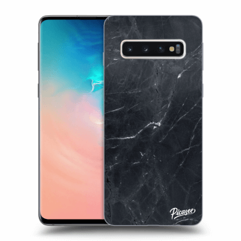 Picasee crna silikonska maskica za Samsung Galaxy S10 G973 - Black marble