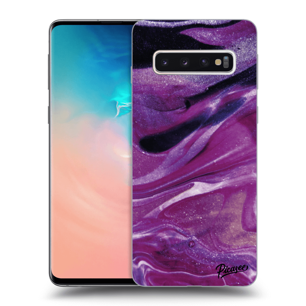 Picasee ULTIMATE CASE za Samsung Galaxy S10 G973 - Purple glitter