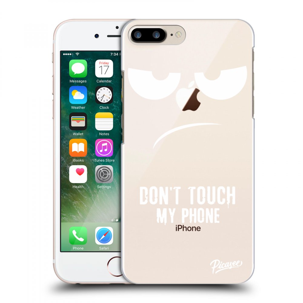 Picasee silikonska prozirna maskica za Apple iPhone 8 Plus - Don't Touch My Phone