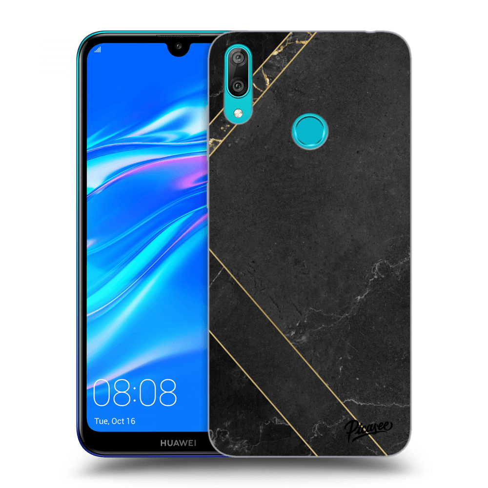 Picasee ULTIMATE CASE za Huawei Y7 2019 - Black tile