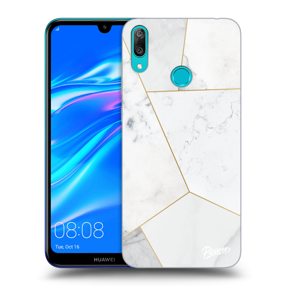 Picasee ULTIMATE CASE za Huawei Y7 2019 - White tile