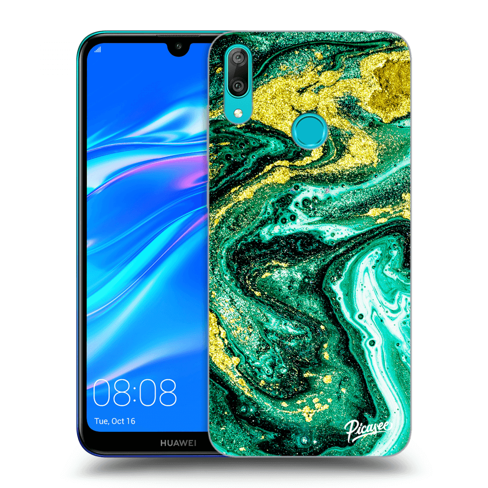 Picasee ULTIMATE CASE za Huawei Y7 2019 - Green Gold