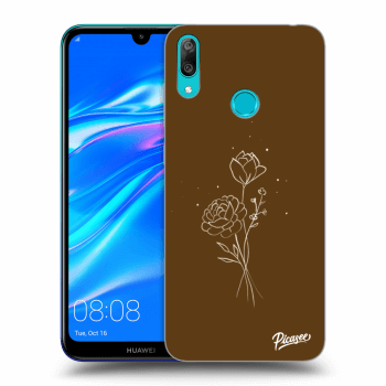 Maskica za Huawei Y7 2019 - Brown flowers