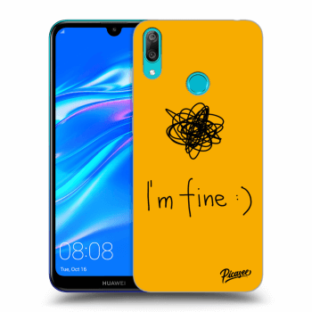 Picasee silikonska prozirna maskica za Huawei Y7 2019 - I am fine