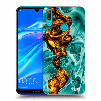 Picasee crna silikonska maskica za Huawei Y7 2019 - Goldsky