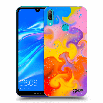 Picasee silikonska prozirna maskica za Huawei Y7 2019 - Bubbles