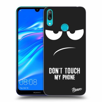 Picasee crna silikonska maskica za Huawei Y7 2019 - Don't Touch My Phone