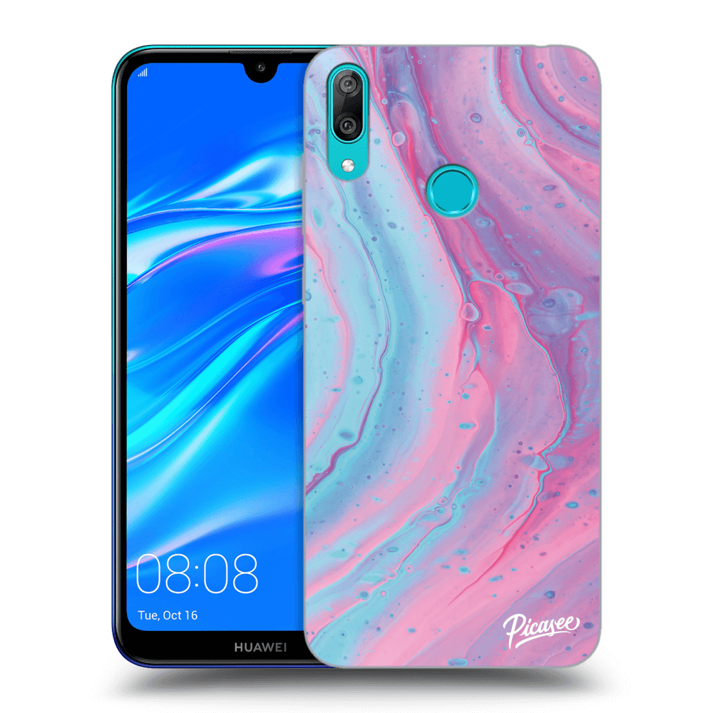Picasee ULTIMATE CASE za Huawei Y7 2019 - Pink liquid