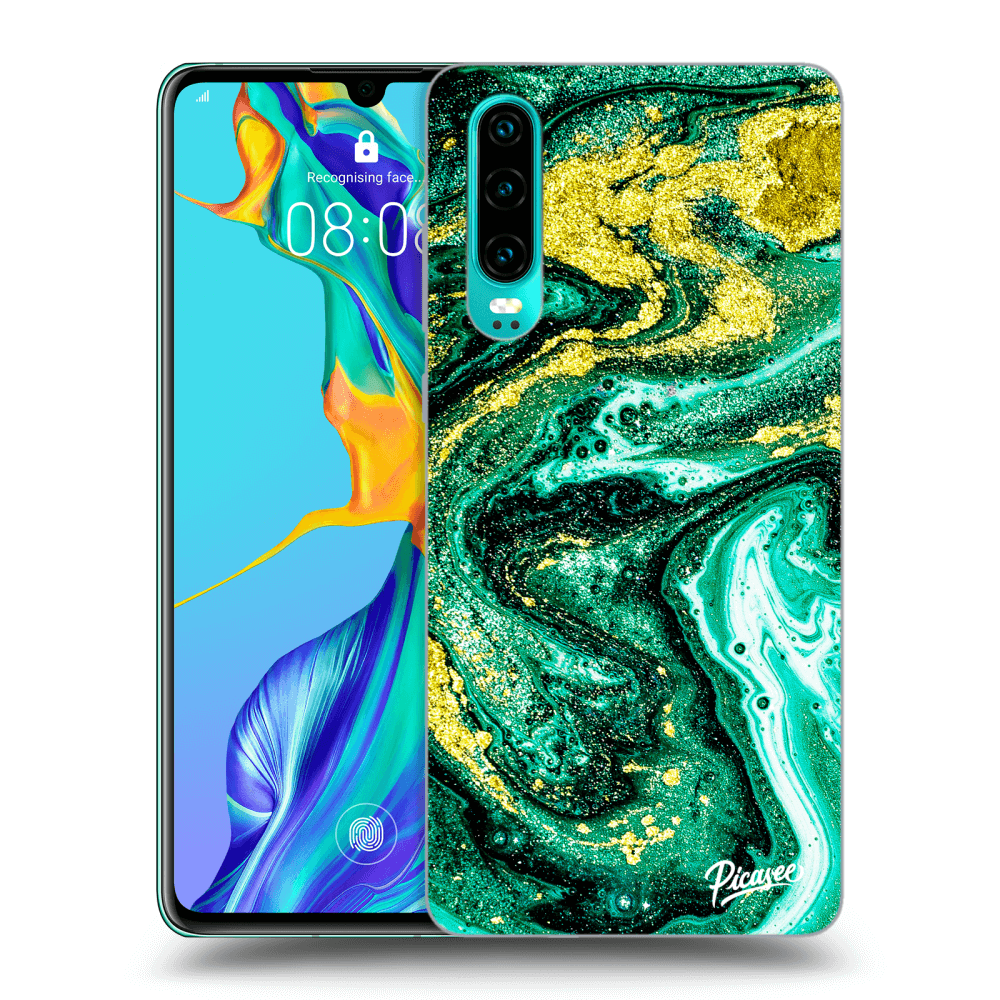 Picasee ULTIMATE CASE za Huawei P30 - Green Gold