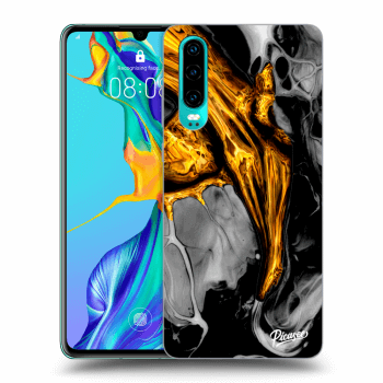 Maskica za Huawei P30 - Black Gold