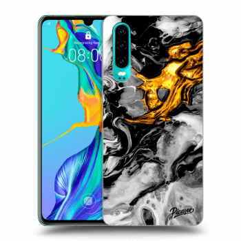 Maskica za Huawei P30 - Black Gold 2