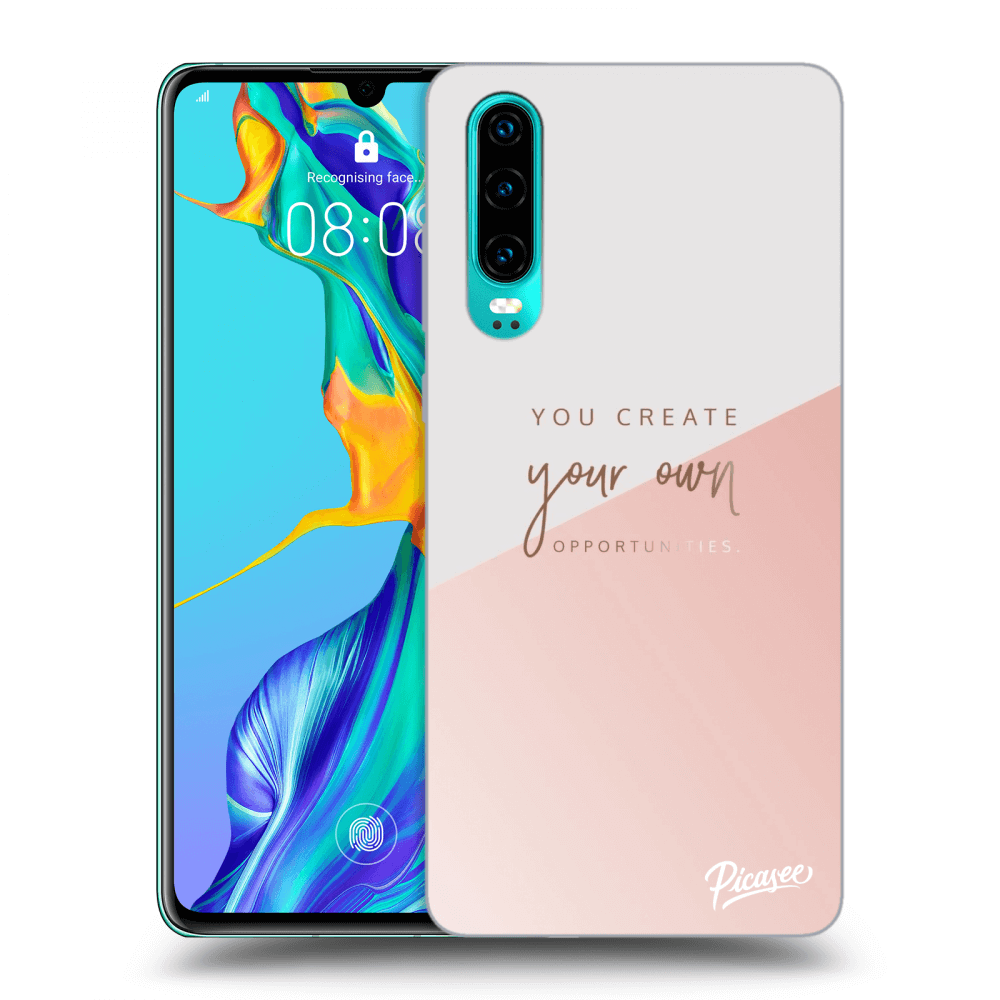 Picasee crna silikonska maskica za Huawei P30 - You create your own opportunities