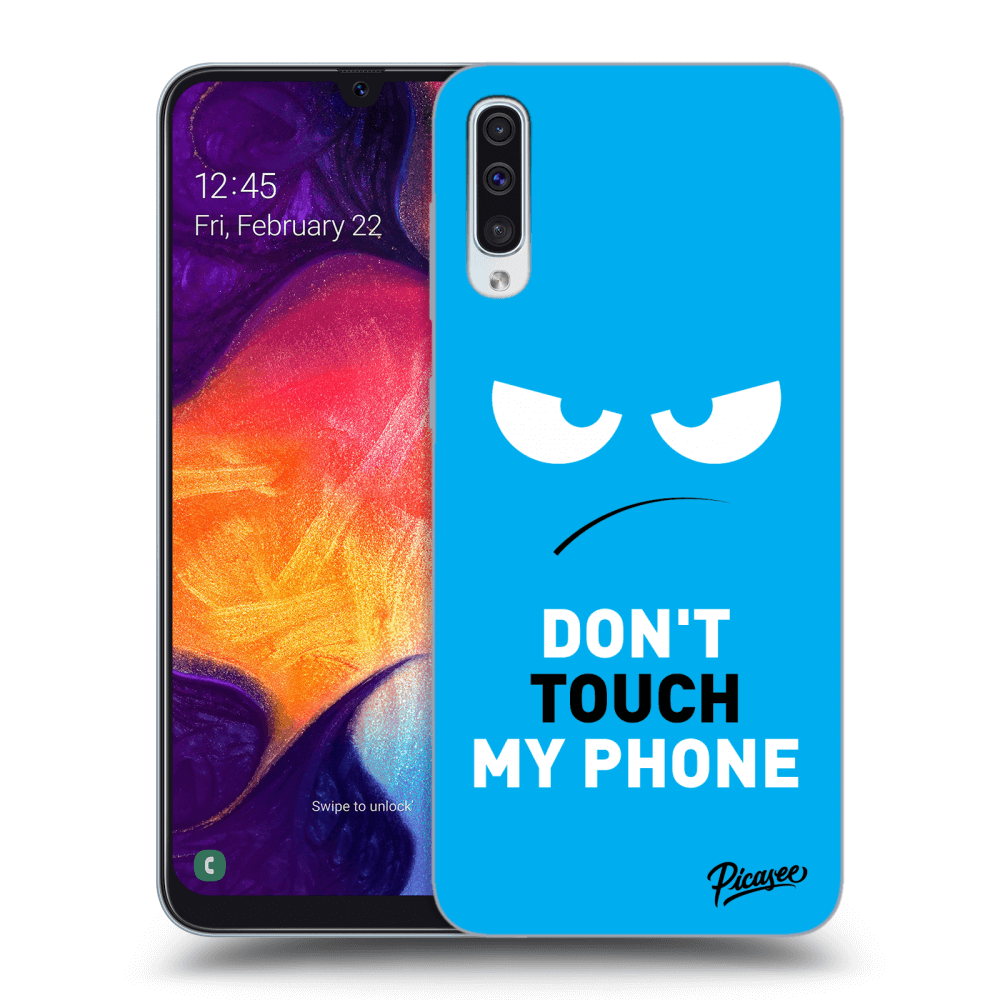 Picasee ULTIMATE CASE za Samsung Galaxy A50 A505F - Angry Eyes - Blue