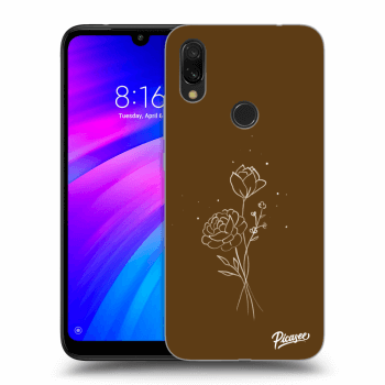 Picasee ULTIMATE CASE za Xiaomi Redmi 7 - Brown flowers