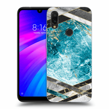 Maskica za Xiaomi Redmi 7 - Blue geometry