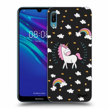 Picasee crna silikonska maskica za Huawei Y6 2019 - Unicorn star heaven