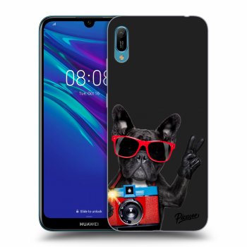 Picasee crna silikonska maskica za Huawei Y6 2019 - French Bulldog