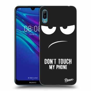 Picasee crna silikonska maskica za Huawei Y6 2019 - Don't Touch My Phone