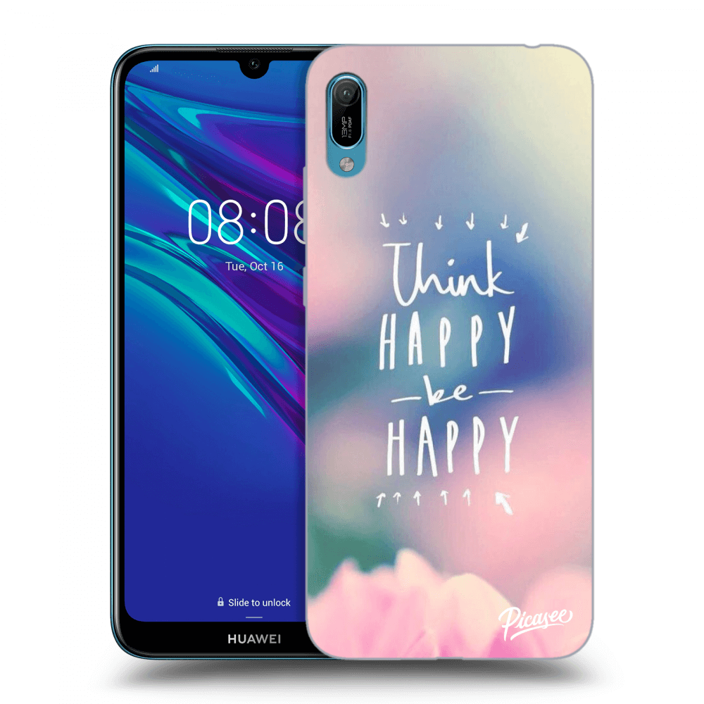 Picasee silikonska prozirna maskica za Huawei Y6 2019 - Think happy be happy