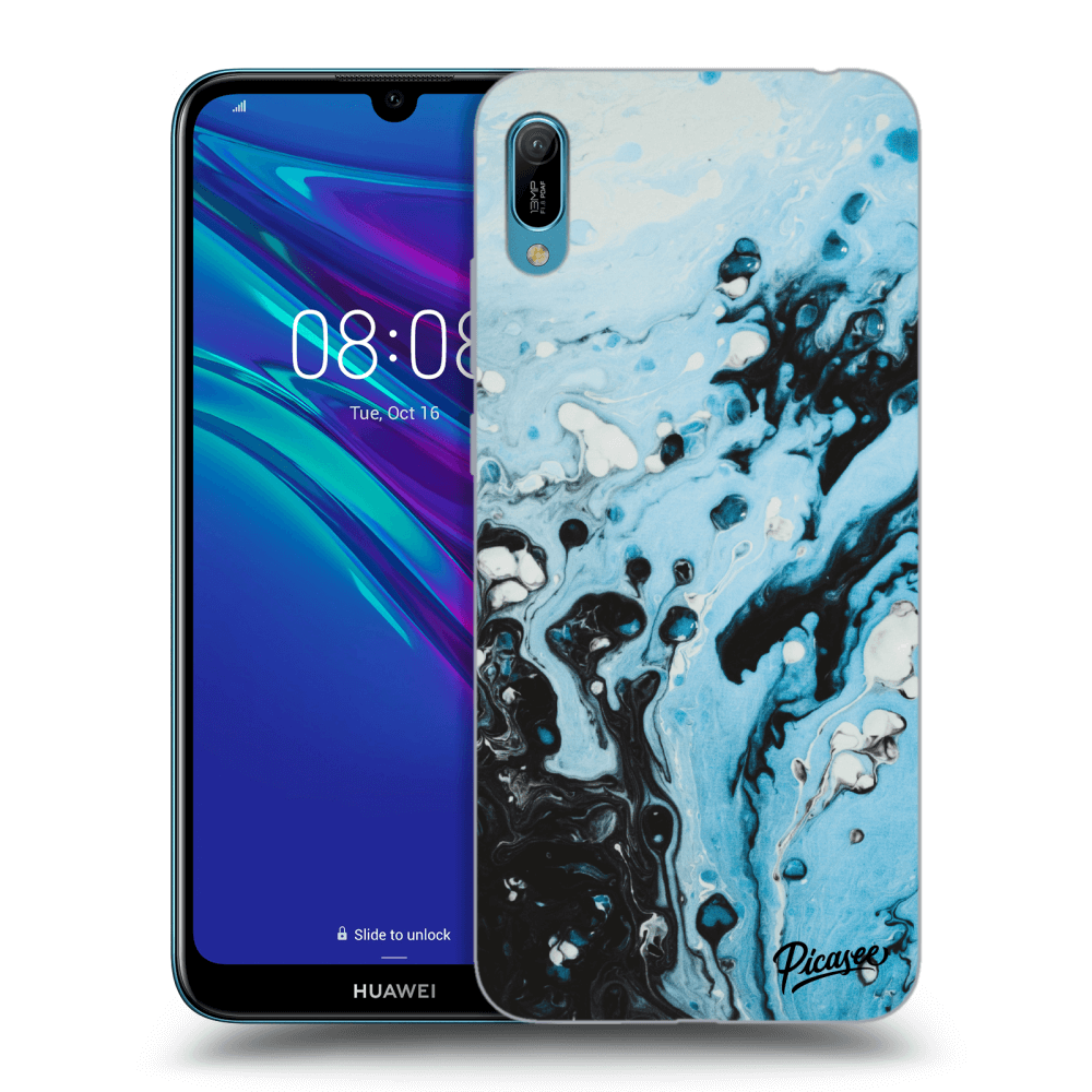 Picasee crna silikonska maskica za Huawei Y6 2019 - Organic blue