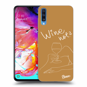 Picasee crna silikonska maskica za Samsung Galaxy A70 A705F - Wine not