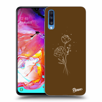 Picasee ULTIMATE CASE za Samsung Galaxy A70 A705F - Brown flowers