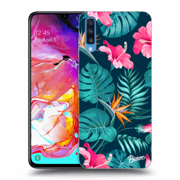 Maskica za Samsung Galaxy A70 A705F - Pink Monstera