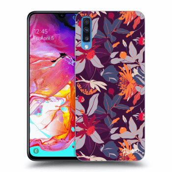 Maskica za Samsung Galaxy A70 A705F - Purple Leaf