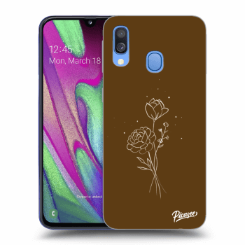 Picasee ULTIMATE CASE za Samsung Galaxy A40 A405F - Brown flowers