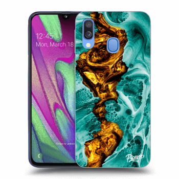 Picasee silikonska prozirna maskica za Samsung Galaxy A40 A405F - Goldsky