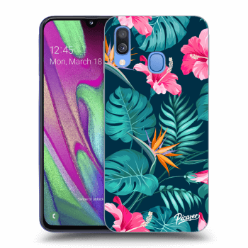 Maskica za Samsung Galaxy A40 A405F - Pink Monstera