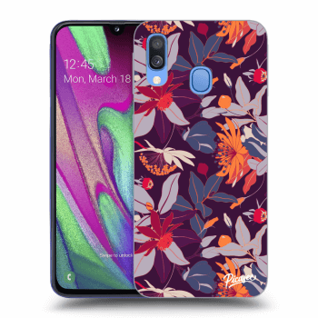 Picasee ULTIMATE CASE za Samsung Galaxy A40 A405F - Purple Leaf