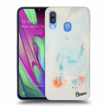 Picasee crna silikonska maskica za Samsung Galaxy A40 A405F - Splash