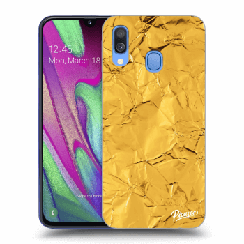 Picasee crna silikonska maskica za Samsung Galaxy A40 A405F - Gold