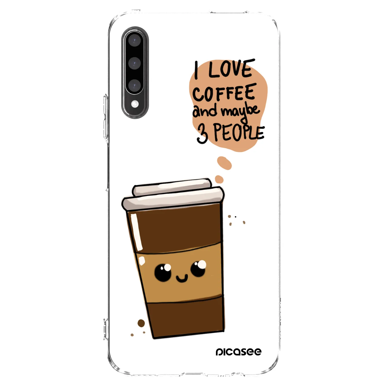 Picasee silikonska prozirna maskica za Honor 9X Pro - Cute coffee