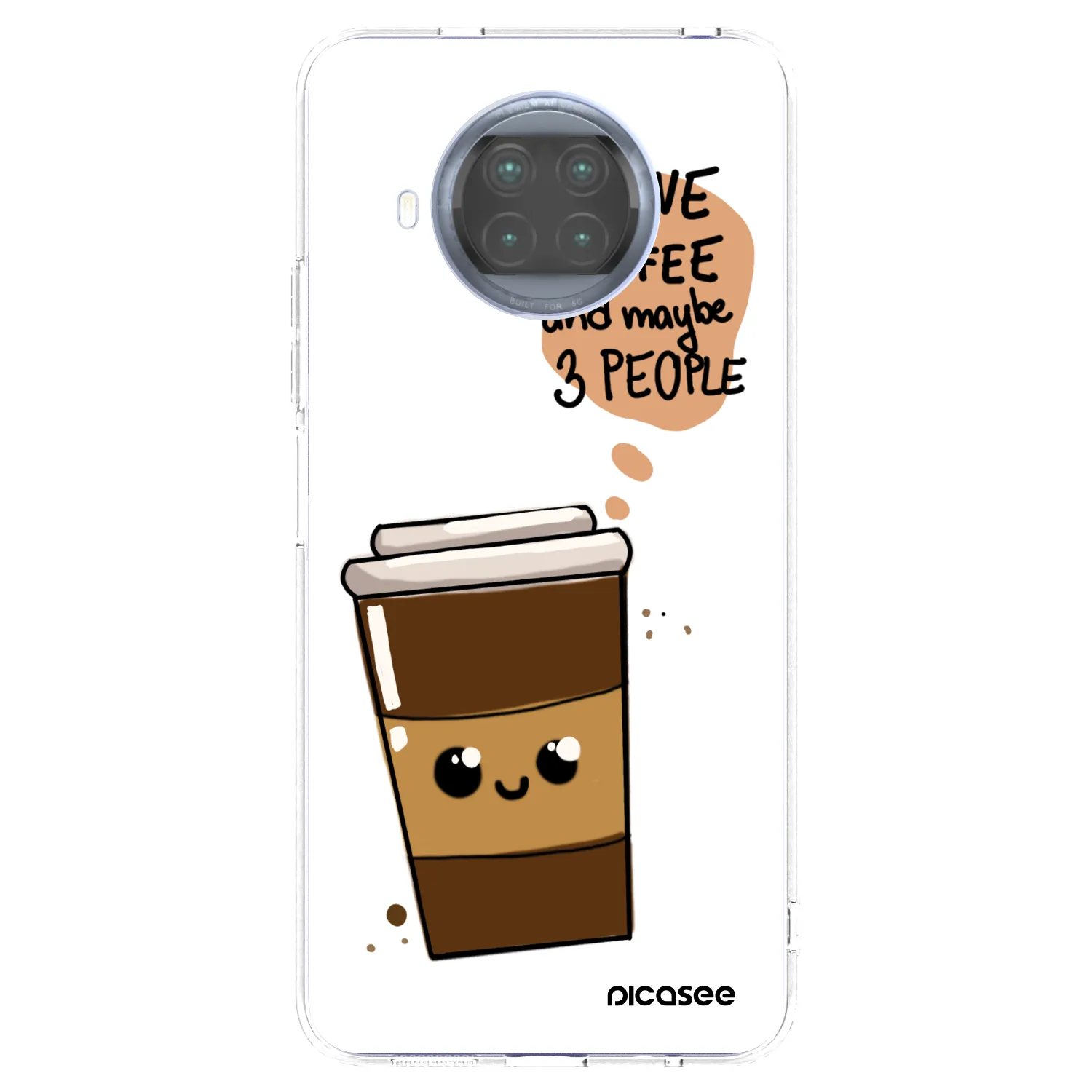 Picasee silikonska prozirna maskica za Xiaomi Mi 10T Lite - Cute coffee