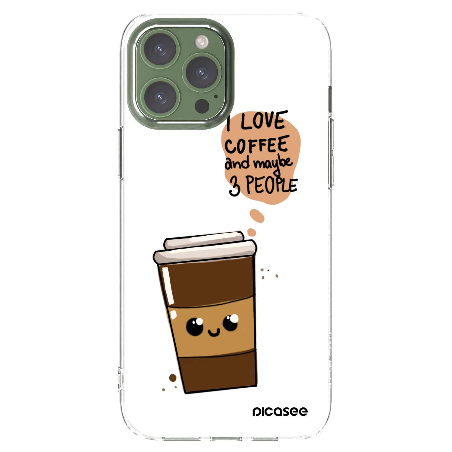 Picasee silikonska prozirna maskica za Apple iPhone 13 Pro Max - Cute coffee